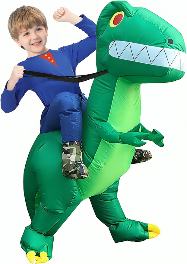 Dinosaur Costume Funny Blow Up Halloween Ride On Big Head Inflatable T-Rex Costumes